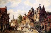 unknow artist European city landscape, street landsacpe, construction, frontstore, building and architecture.045 oil painting picture wholesale